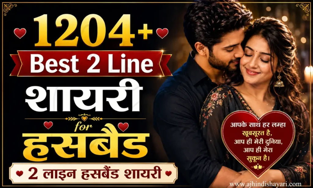 Best 2 Line Shayari For Husband in Hindi Images
