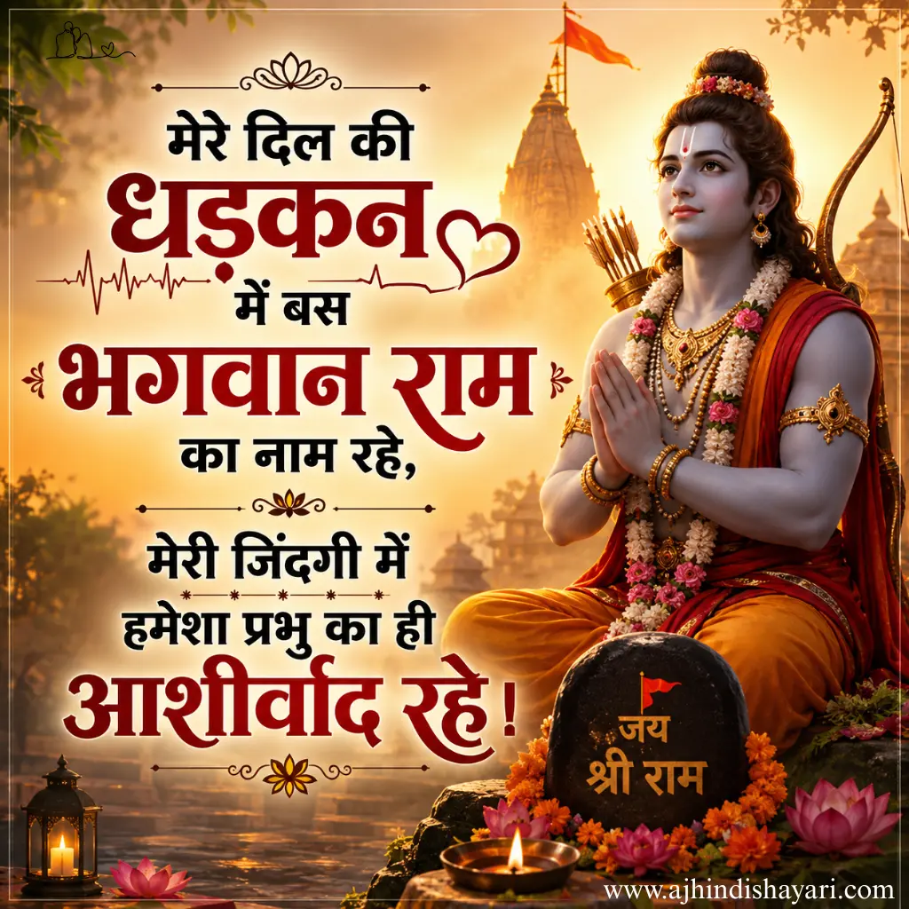 Best Jai Shree Ram shayari 2 line in Hindi Images