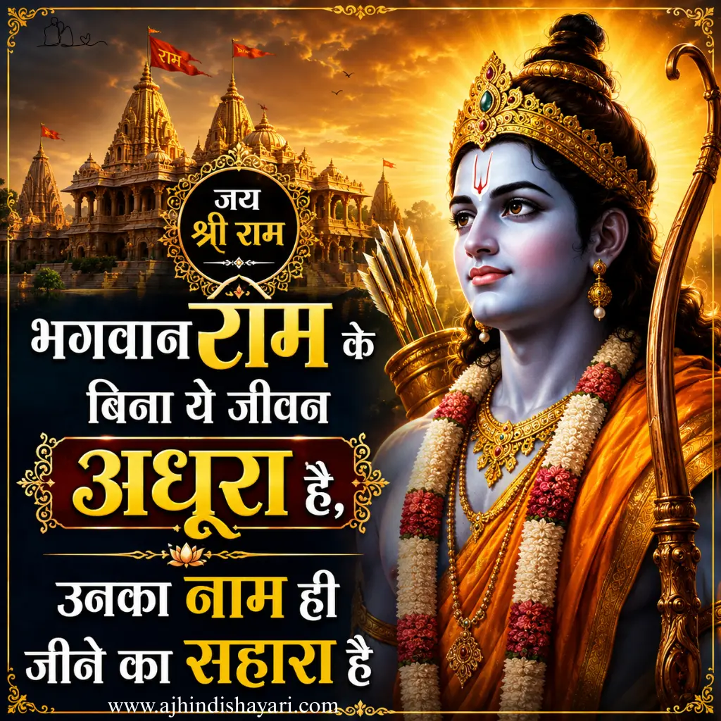 Best Jai Shree Ram shayari in Hindi Images