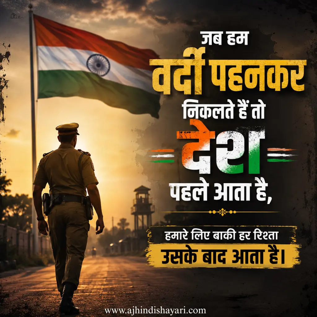 Best Motivational Indian Army Shayari 2 line In Hindi Images